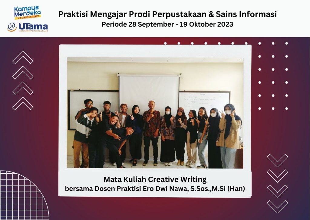 Implementasi MBKM Praktisi Mengajar Prodi Perpustakaan & Sains Informasi pada Mata Kuliah Creative Writing