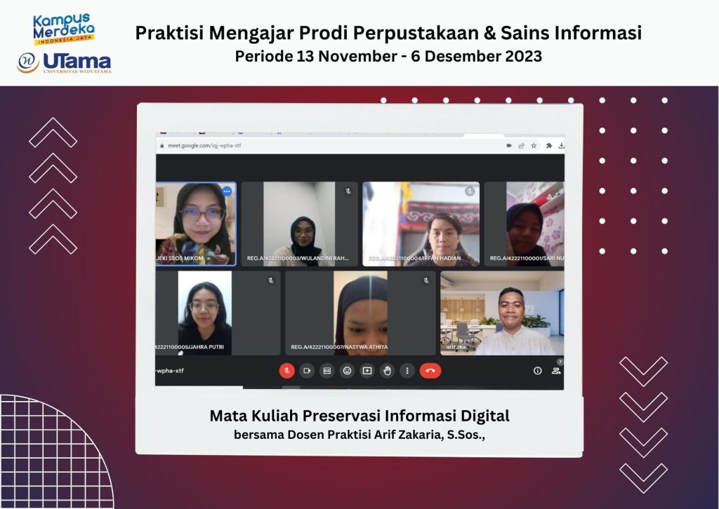 Implementasi MBKM Praktisi Mengajar dalam Mata Kuliah Preservasi Informasi Digital