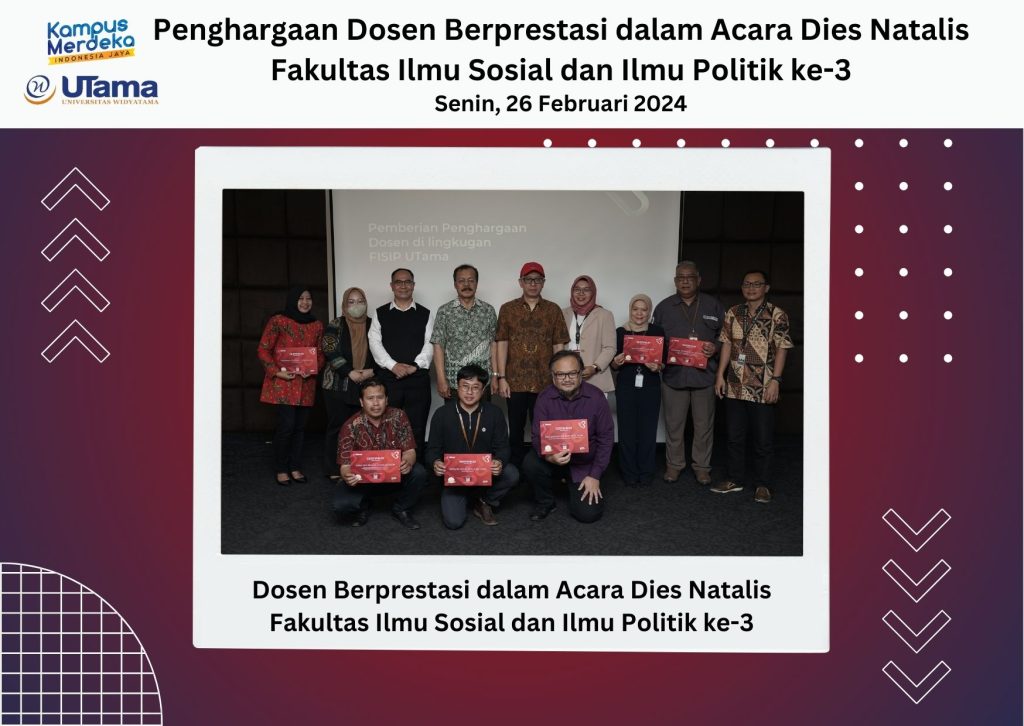 Penghargaan Dosen Berprestasi pada Acara Dies Natalis FISIP ke-3