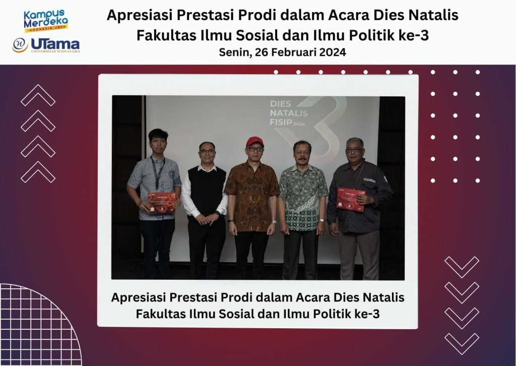 Penghargaan Prodi Berprestasi pada Acara Dies Natalis FISIP ke-3