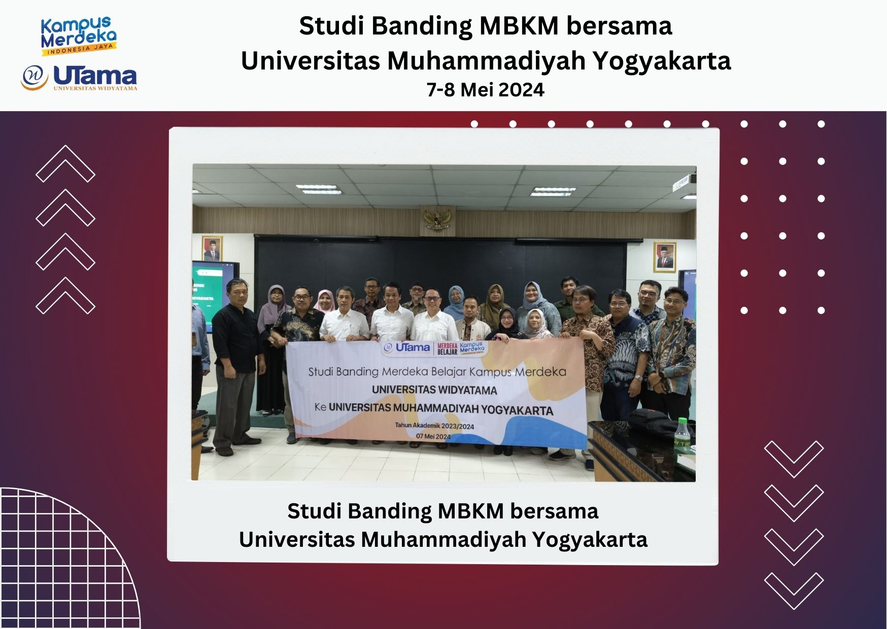 Dokumentasi Studi Banding Implementasi MBKM Universitas Widyatama dengan Universitas Muhammadiyah Yogyakarta