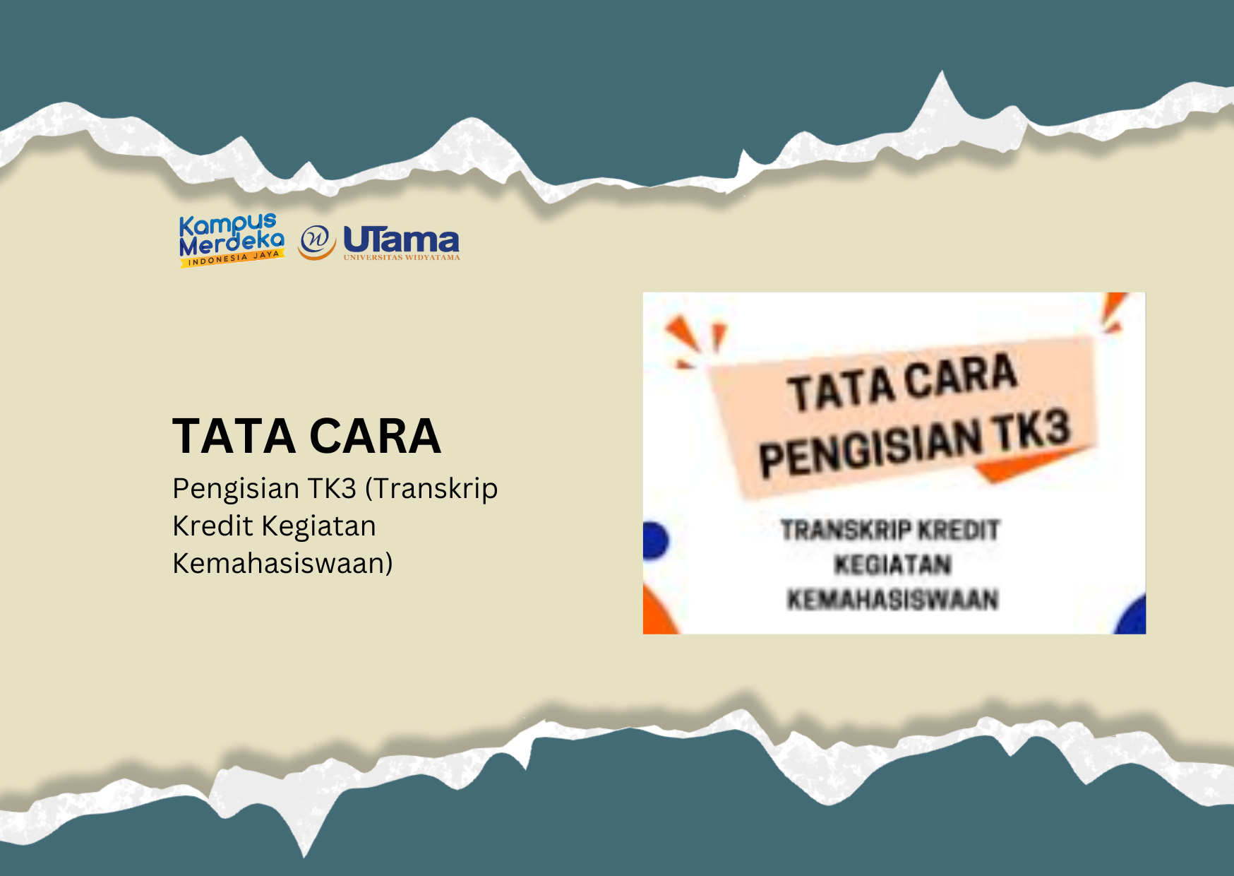 Tata Cara Pengisian TK3